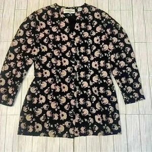 Nipon Boutique Silk Floral Blouse